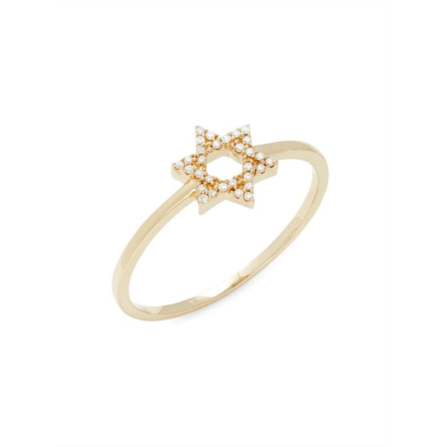 Saks Fifth Avenue 14K Yellow Gold & 0.052 TCW Diamond Star Ring