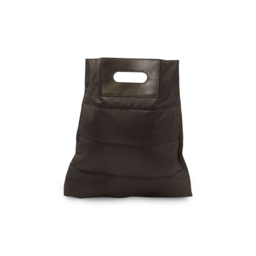 Alexander Mcqueen Puffer Shopping Tote Bag In Black Nylon