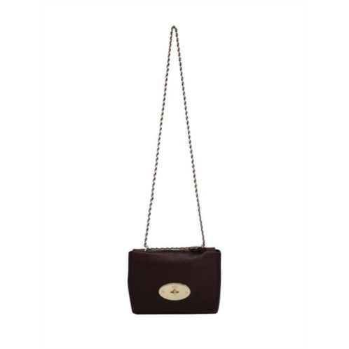 Mulberry Lily Oxblood Small Crossbody Bag In Burgundy Grain Leather