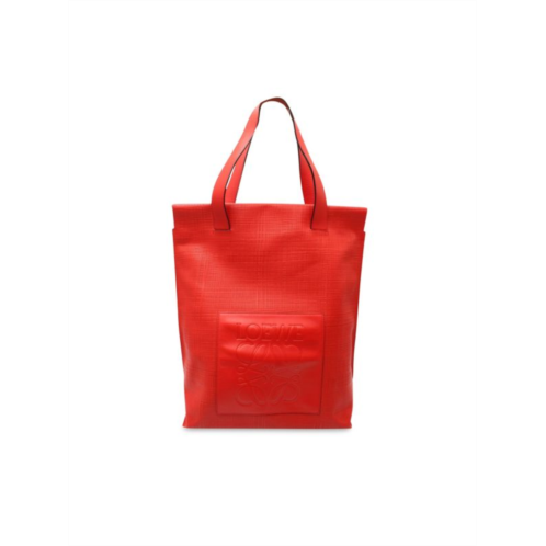Loewe Shopper Tote Bag In Red Leather