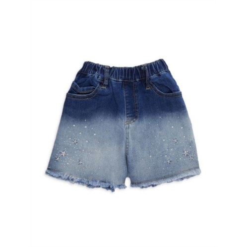 Doe A Dear Little Girls Star Studded Denim Shorts