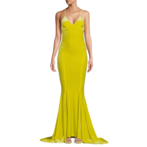 Norma Kamali Plunging Mermaid Gown