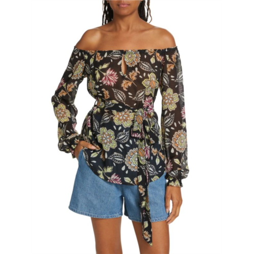 Rag & bone Sierra Floral Off Shoulder Top