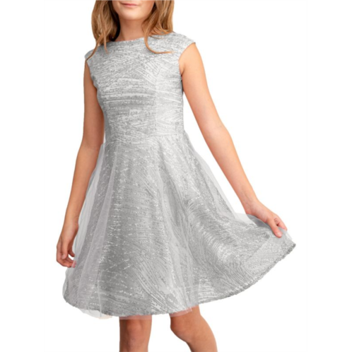 Un Deux Trois Girls Sequin A Line Dress