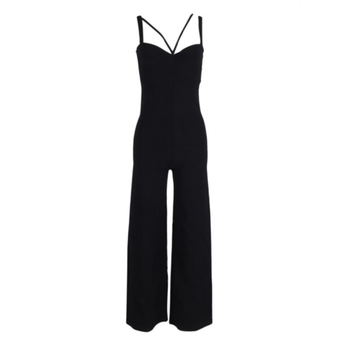 Stella Mccartney Strappy Sleeveless Jumpsuit In Black Viscose