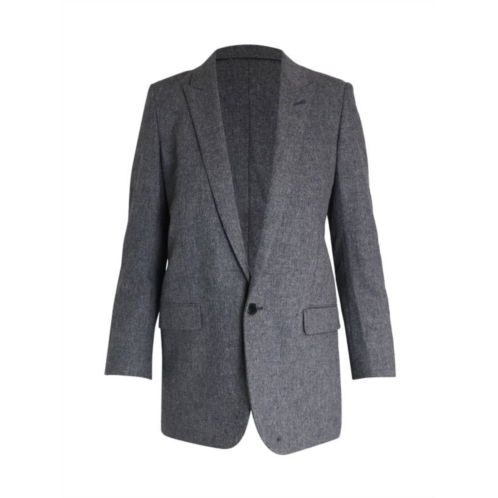Saint Laurent Single-Breasted Blazer In Grey Wool