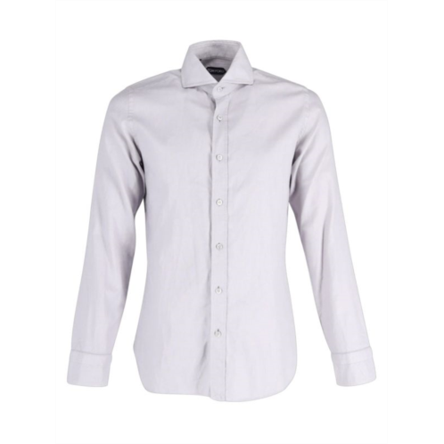 Tom Ford Long Sleeve Shirt In Grey Cotton
