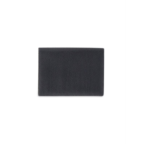 HERMEES Hermes Bi-Fold Cardholder Wallet In Black Leather