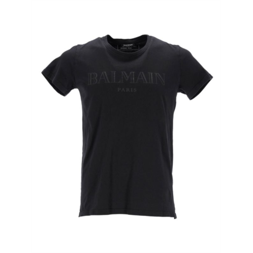 Balmain Logo T-Shirt In Black Cotton