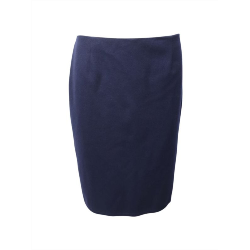 Carolina Herrera Pencil Midi Skirt In Blue Wool