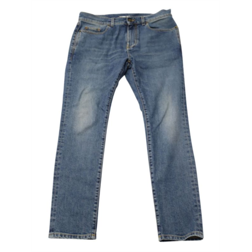 Saint Laurent D21 Stonewashed Jeans In Blue Denim