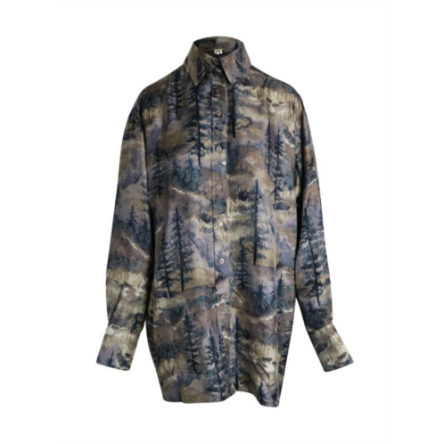 The North Face X Gucci Printed Shirt In Multicolor Silk