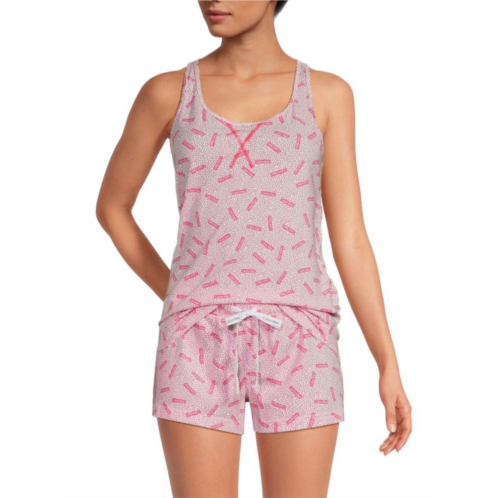 Calvin Klein Solid Jersey Sleeveless Tee & Pajama Shorts Set