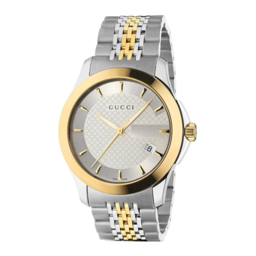 Gucci G-Timeless Collection Watch/Stainless Steel & Gold PVD