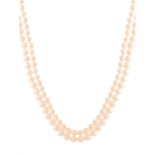 Masako Pearls 7-8MM Cultured White Pearl Endless Necklace