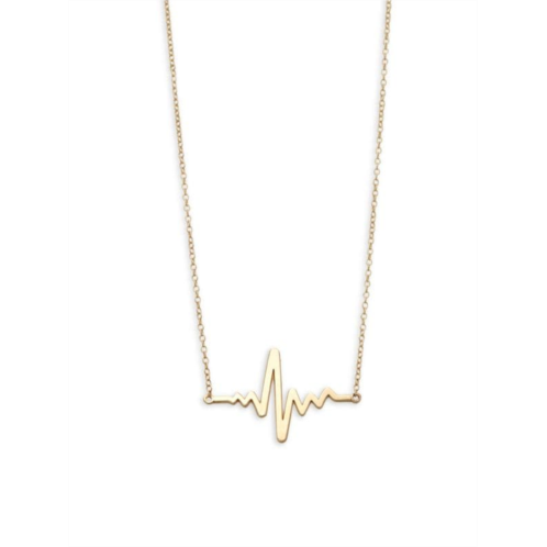 Saks Fifth Avenue 14K Yellow Gold Heartbeat Pendant Necklace