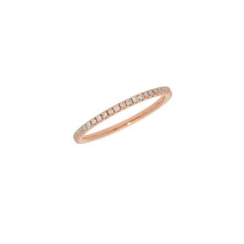 Nephora Eternity Pave Diamond Rose Gold Stackable Ring/Size 6.25