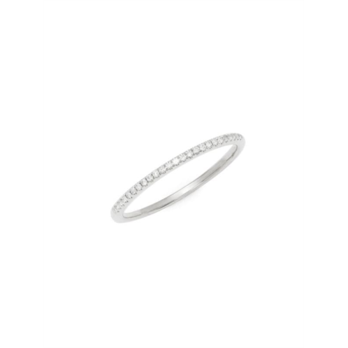 Saks Fifth Avenue Diamond and 14K White Gold Band Ring/Size 7