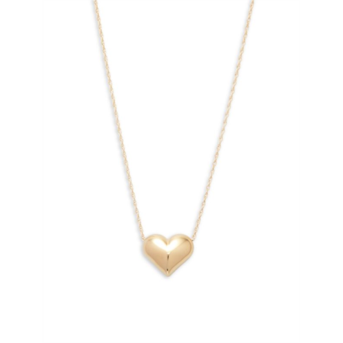 Saks Fifth Avenue 14K Gold Puffed Heart Pendant Necklace