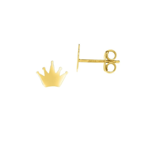 Saks Fifth Avenue 14K Yellow Gold Crown Stud Earrings