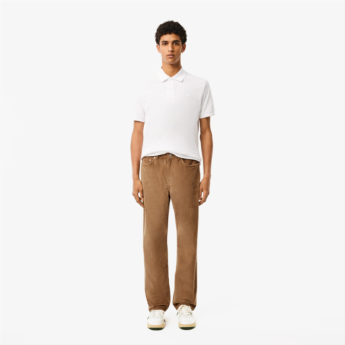 Lacoste Mens 5-Pocket Straight Fit Velour Pants