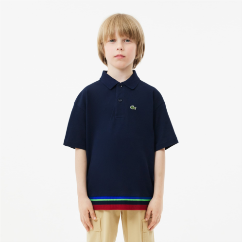 Lacoste Kids Contrast Stripe Petit Pique Polo