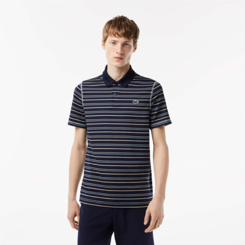 Lacoste Mens Golf Recycled Polyester Stripe Polo