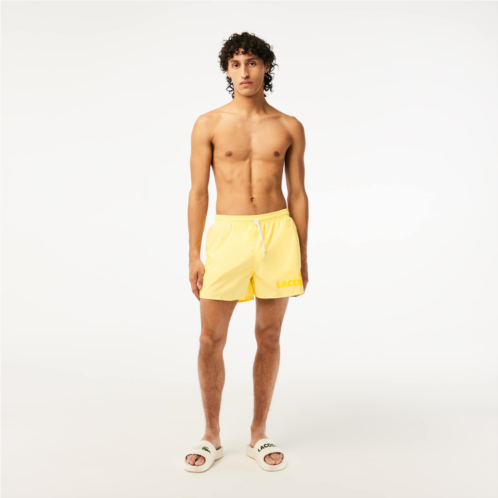 Lacoste Mens Quick-Dry Lined Swim Trunks