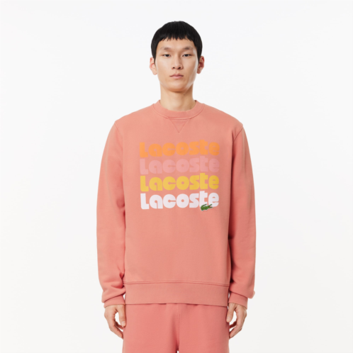 Lacoste Mens Washed Effect Ombre Print Sweatshirt