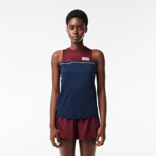 Lacoste Womens Contrast Stretch Cotton Sport T-Shirt