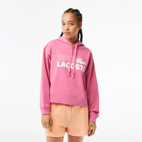 Lacoste Womens Texture Print Hoodie