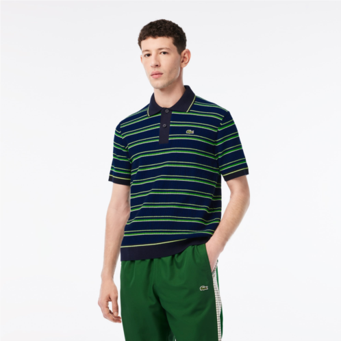 Lacoste Mens Made In France Organic Cotton Striped Polo