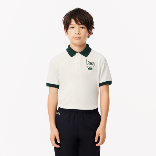 Lacoste Kids UV Protect Printed Golf Polo