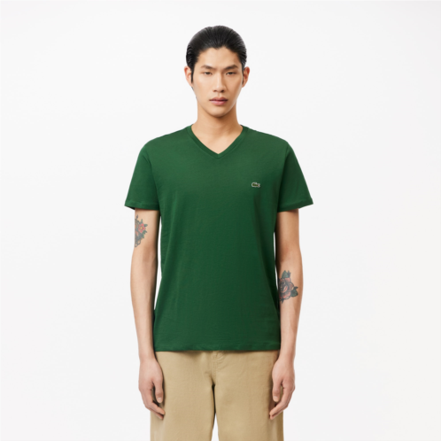 Lacoste Mens Classic Pima Cotton V-Neck T-Shirt
