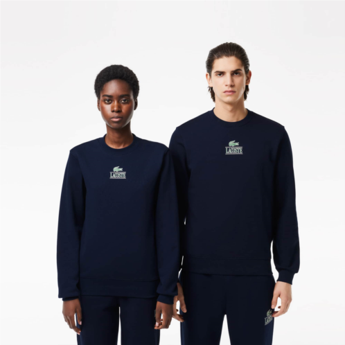 Lacoste Unisex Signature Print Fleece Sweatshirt