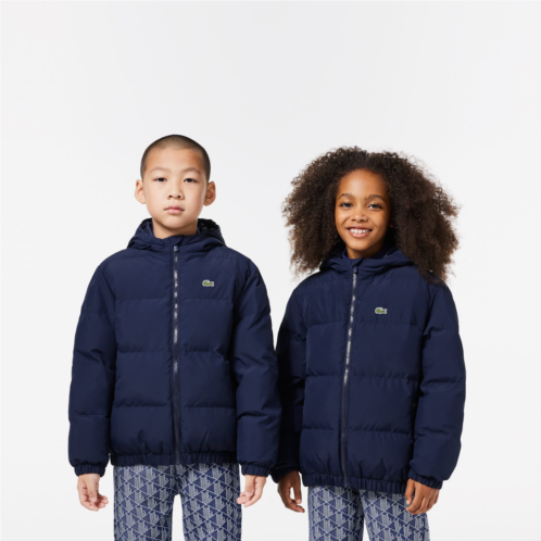 Lacoste Kids Hooded Puffer Jacket with Crocodile