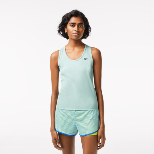 Lacoste Womens Ultra Dry Rib Knit Sport Tank Top