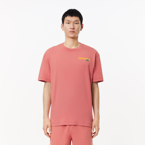 Lacoste Mens Washed Effect Ombre Print T-Shirt