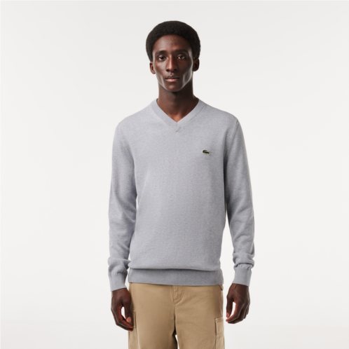 Lacoste Mens Cotton V-Neck Sweater