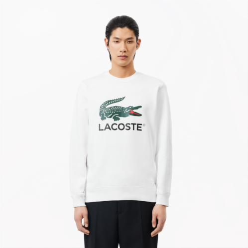 Lacoste Mens Crocodile Print Crew Neck Sweatshirt