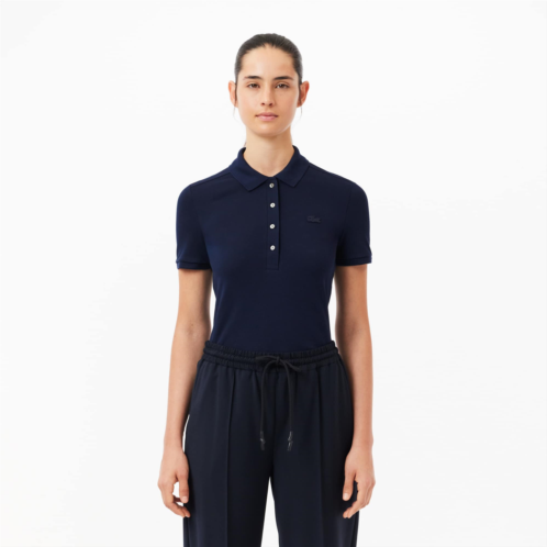 Lacoste Womens L.12.D Slim Fit Stretch Mini Pique Polo