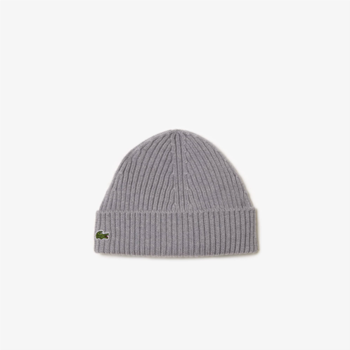 Lacoste Kids Rib Knit Wool Beanie