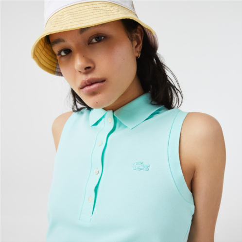 Lacoste Womens Slim Fit L.12.D Sleeveless Stretch Polo