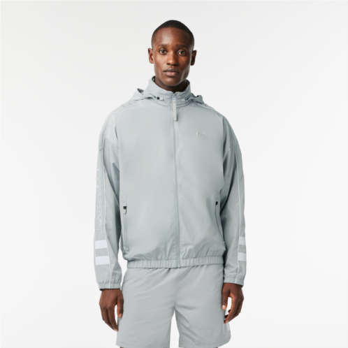 Lacoste Mens Contrast Details Water-Resistant Zip-Up Jacket