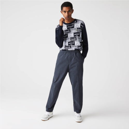 Lacoste Mens Heritage Checkered Stretch Cotton Sweatpants