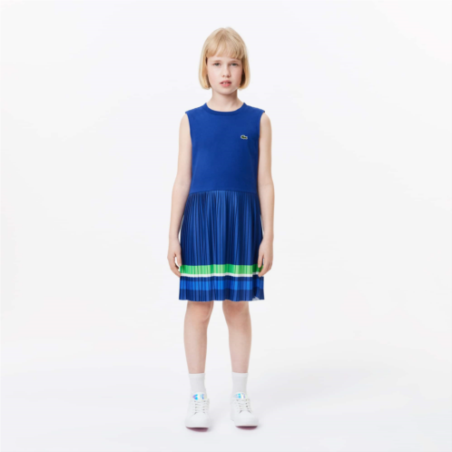 Lacoste Kids Lightweight Cotton Pleat Skirt Dress