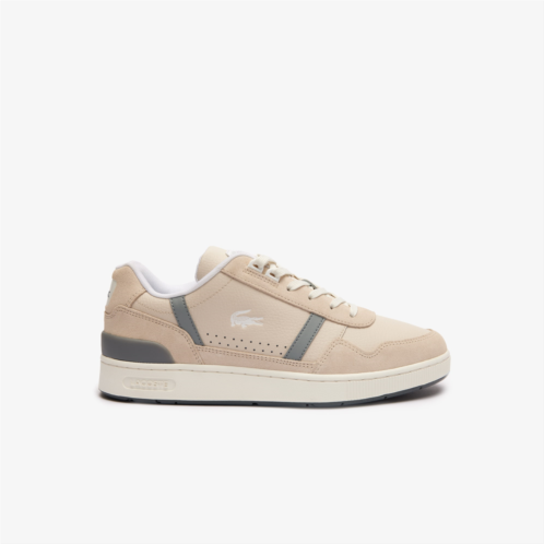 Lacoste Mens T-Clip Tonal Leather Sneakers