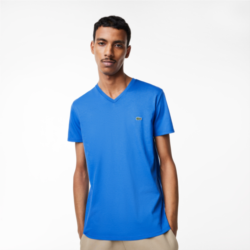 Lacoste Mens Classic Pima Cotton V-Neck T-Shirt