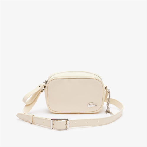Lacoste Womens Pique-Effect Canvas Small Crossbody