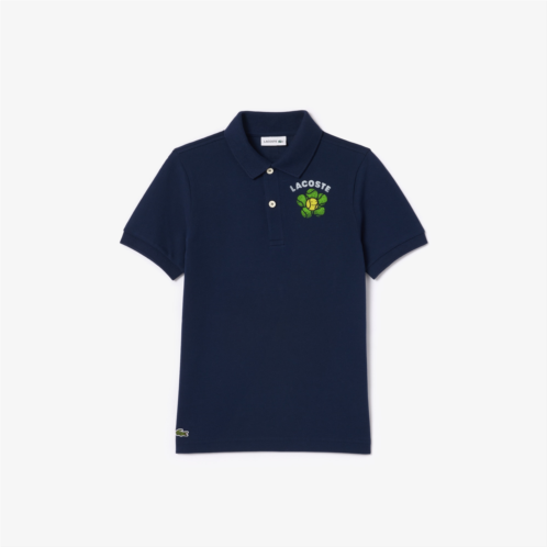 Lacoste Kids Vintage Flower Print Mini Pique Polo